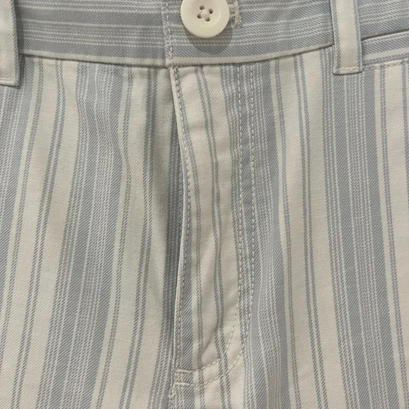 GAP Wide-leg Crop High Rise Chinos Blue and White Stripe - Picture 12 of 15